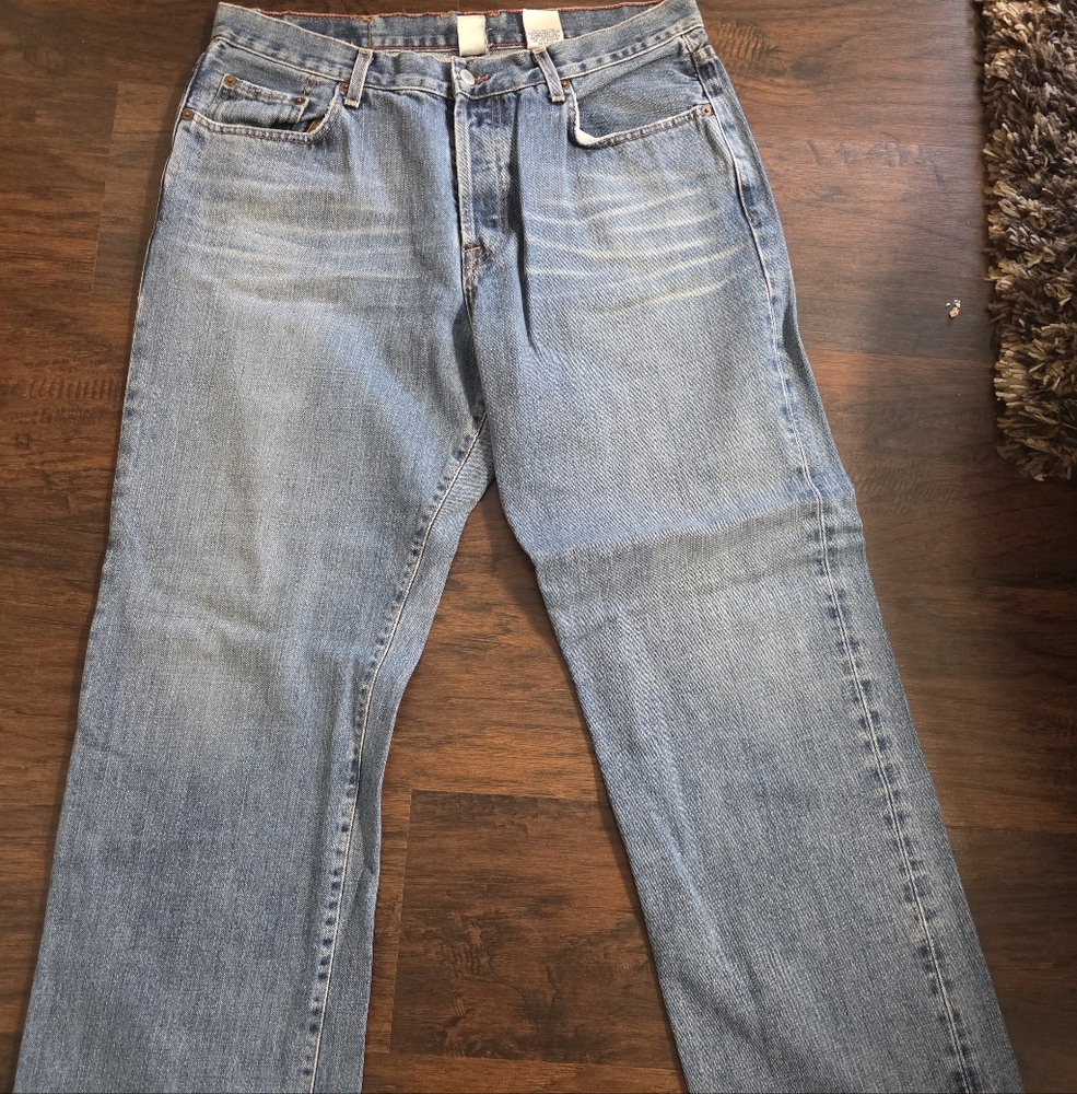 Vintage Lucky Brand Dungarees Light Blue Relaxed Jeans, Size 36